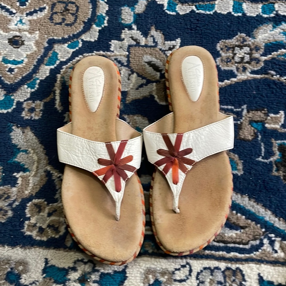 Women’s Clark’s white sandals